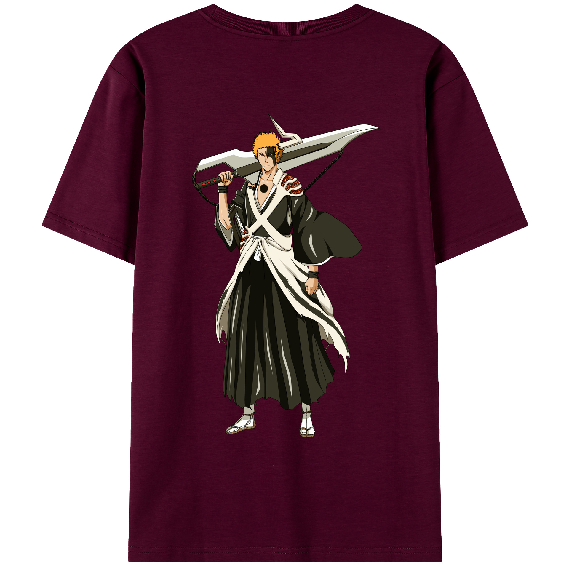 （画像用） ブリーチ 黒崎一護（くろさき いちご）BLEACH Kurosaki Ichigo レディース半袖Tシャツ(バックプリント)